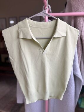 Light Green Collared Top